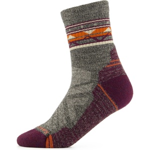 Smartwool Дамски туристически чорапи Smartwool Women's Hike LT Cushion Zig Zag Valley Mid Crew Walking socks - Ash / Charcoal - размер 34-37 (EU) (201-6750-0311)