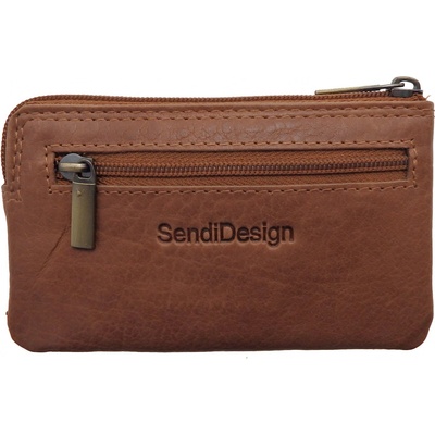 Klíčenka Sendi Design kožená Světlé hnědá