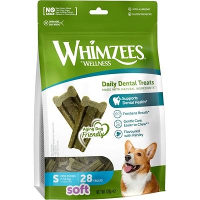 Whimzees Soft S dentálne maškrty pre psy 28 x 15 g