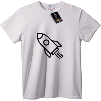 NOONEBRAND Тениска минималистична ракета - 3XL, Black