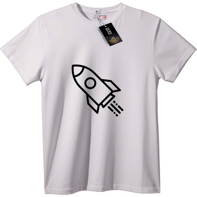 NOONEBRAND Тениска минималистична ракета - 3XL, Black