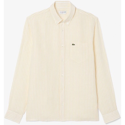 Lacoste Риза с дълъг ръкав Lacoste Men's Long Sleeve Patterned Shirt - Yellow 2AI