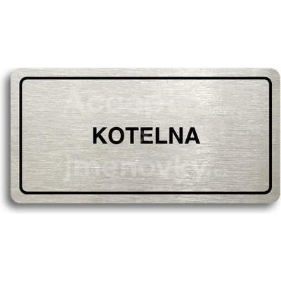 ACCEPT Piktogram KOTELNA - stříbrná tabulka - černý tisk