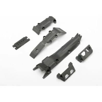 Traxxas Skidplate set, front (1)/ rear (1)/ transmission (1)/ steeri, TRX7037 (TRX7037)