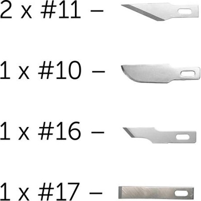Shesto Modelcraft резервни остриета (2x#11, #10, #16, #17)