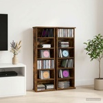 vidaXL Кабинет за CD 2 бр. Опушен дъб 60 x 17 x 92 см (8012755)