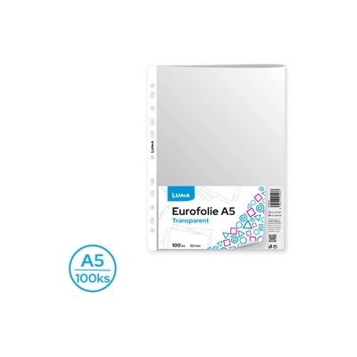 Eurofolie A5 - transparentní 100ks LUMA I262503