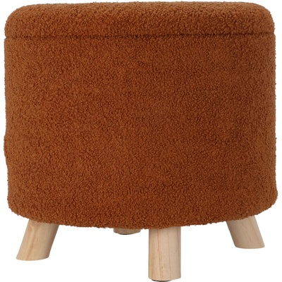 HOMESTYLING Taburet s úložným prostorem TEDDY 40 cm hnědá KO-AAK400220