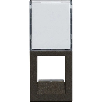 Vimar 30339. CG Адаптер за RJ45 Keystone конектор Linea, 1М, с капак, Black, (VM30339.CG)