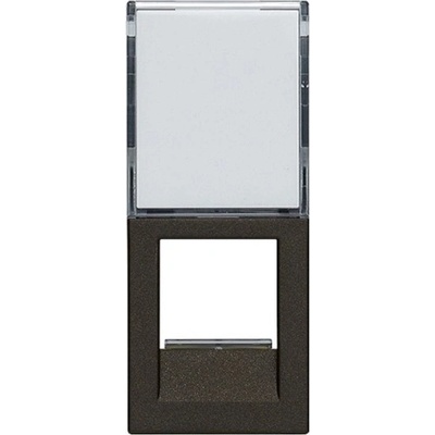 Vimar 30339. CG Адаптер за RJ45 Keystone конектор Linea, 1М, с капак, Black, (VM30339.CG)