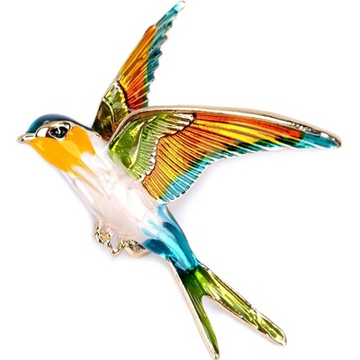 Prima-obchod brož ptáček 1 zlatá 64502 – Zboží Mobilmania