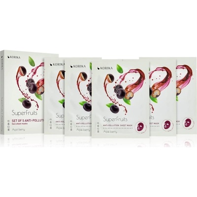 Korika SuperFruits detoxikačná plátenná maska 5 ks 25 g