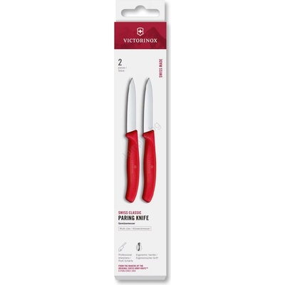 Victorinox - Комплект кухненски ножове за зеленчуци SWISS CLASSIC 8 см, 2 бр. , червен (GG772)