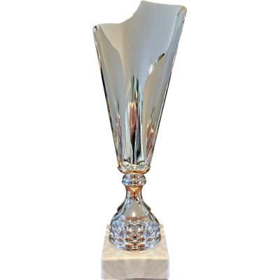 Kovová trofej Stříbrná 36 cm