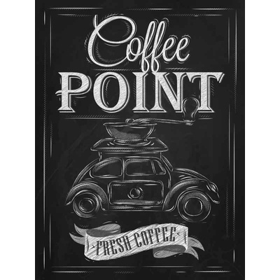 Ceduľa Coffee Point 40 x 30 cm