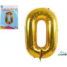 LUMA Balónek foliový č. 0 ZLATÝ 101 cm