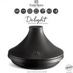 Emile Henry 34 см черен керамичен индукционен тажин emile henry от серия delight