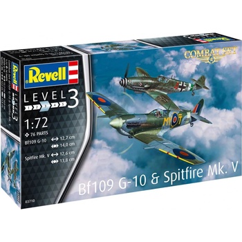 Revell Bf109G 10 & Spitfire Mk.V Combat set ModelSet 63710 1:72
