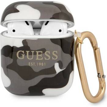 Image 1 of Guess Калъф Guess GUA2UCAMG Camo Collection за Apple AirPods, черен (GUE001381)