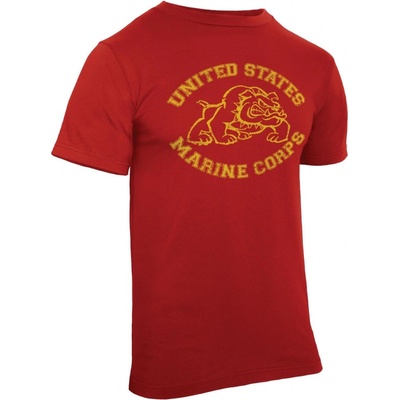 Triko VINTAGE U.S. Marine BULLDOG červené