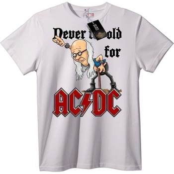 NOONEBRAND Тениска Никога Не Си Твърде Стар за AC/DC - 2XL, Black