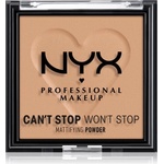 NYX Professional Makeup Can't Stop Won't Stop Mattifying Powder матираща пудра цвят 06 Tan 6 гр