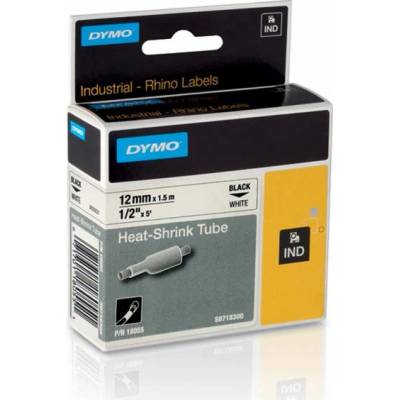 Dymo RHINO D1 S0718300, 12 mm x 1,5 m, černá na bílé