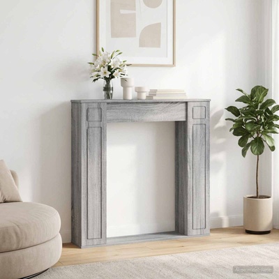 vidaXL Рамка за камина Сив Сонома 100 x 20 x 100 cm (8006621)