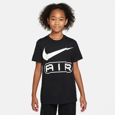 Nike Детска тениска Nike Sportswear Big Kids' (Girls') T-Shirt - Black/White