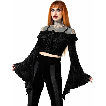 Image 1 of KILLSTAR дамска блуза с дълги ръкави (топ) KILLSTAR - Hellmina - Черен - KSRA006021