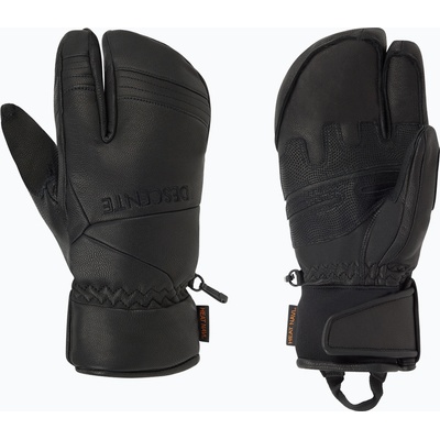 Descente Мъжки скиорски ръкавици Descente 3 Finger Leather black