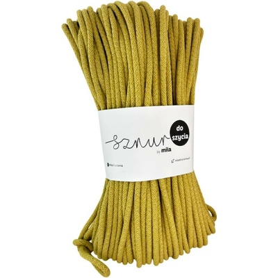 Bavlněná šňůra na šití 6mm/50m - BÍLÁ