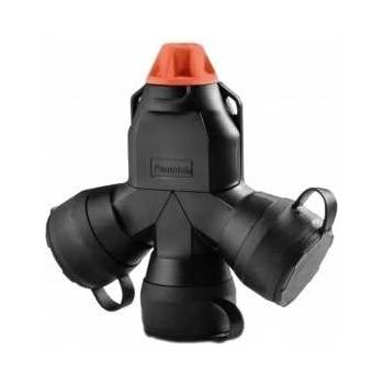 Famatel Rubber branch connector 3 sockets tee 16A 3P 250V IP54 3P PL/FR - rubber choke 187F