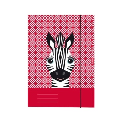 Herlitz Cute animals - zebra A4 desky s gumou 3 klopy