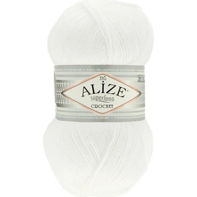 Alize Superlana Tig 55 sněhobílá