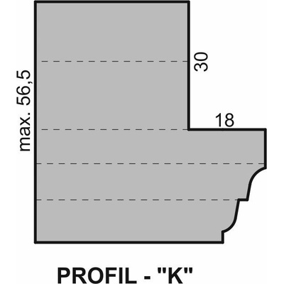 Sada fréz na okenní křídlo s VBD - Profil "K" - pro izolační dvojsklo - diterm