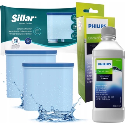Sillar Philips Saeco 2 ks + odvápňovač Philips