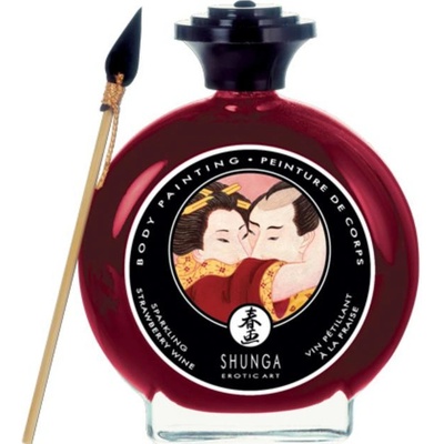 Shunga Body Painting Sparkling Strawberry Wine 100ml – Zboží Mobilmania