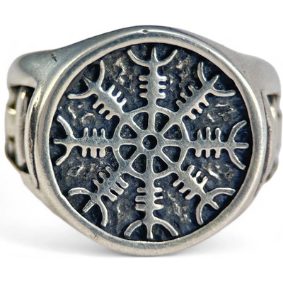 Drakkaria Aegishjálmur stříbrný prsten P27471