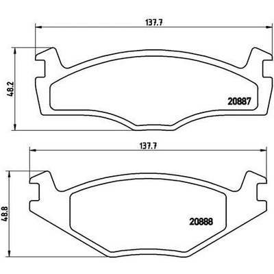 Sada brzdových platničiek kotúčovej brzdy BREMBO P 85 005