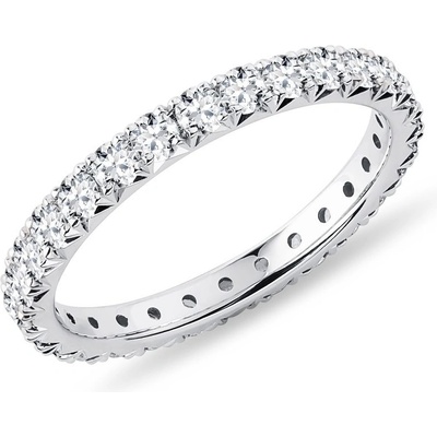 Klenota svadobná obrúčka eternity z bieleho zlata R0902202