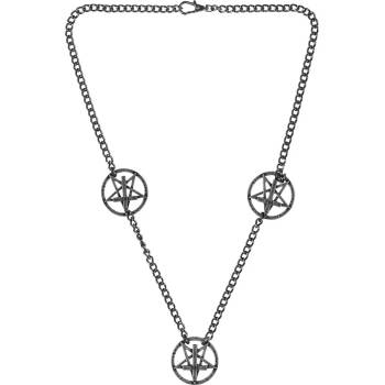 Image 1 of Leather & steel fashion Колие Pentagram - LSF9 26