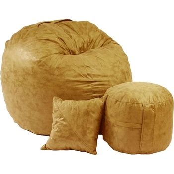 Image 1 of Pufrelax Комплект Барбарон с табуретка за крака и декоративна възглавница 500л. Matusalem, Amber, Перящ се калъф, Подходящ за деца, Пълнеж с микс от мемори пяна и дунапрен, Гама Premium