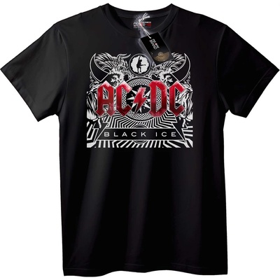 NOONEBRAND Тениска AC/DC Черен Лед - 4XL, White