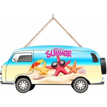 Drevená Ceduľa Auto Summer