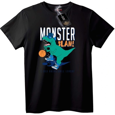 NOONEBRAND Тениска Т-Rex баскетболист - 7XL, Black