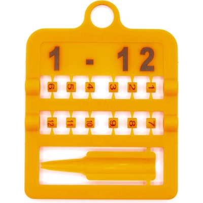 E-Z Split Ring Kroužky číselné, 2,5 mm/ oranžové 1-12