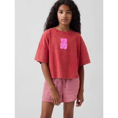 GAP detské oversize tričko s logom červená