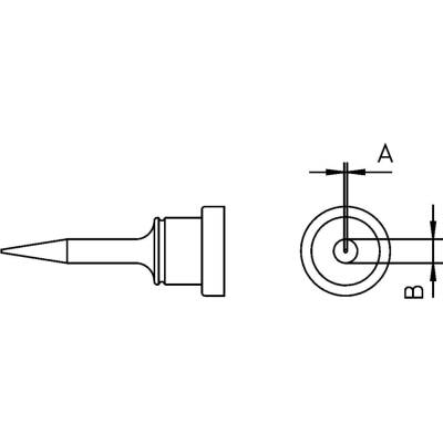Weller LT-1S spájkovací hrot okrúhla forma, dlhá Veľkosť hrotov 0.2 mm Obsah 1 ks