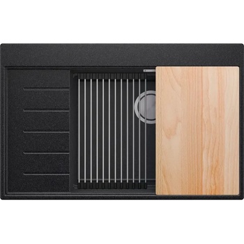 Твоят Стил Графит гранитна кухненска мивка Сидни 780-60 Ergo Multilevel 780х500